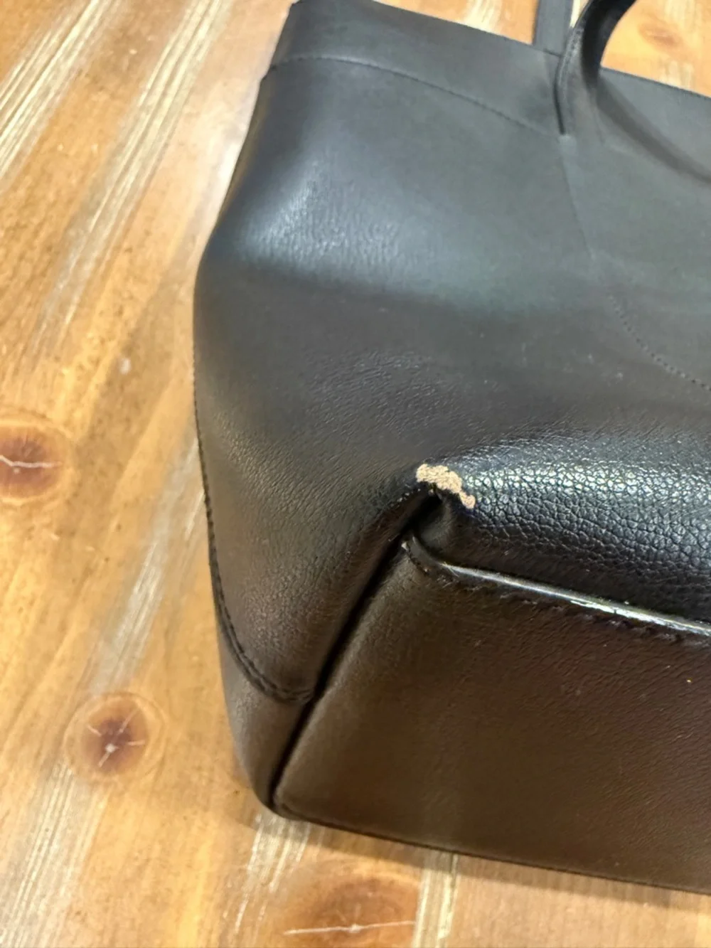 Kate Spade Patrice Black Leather Zipper Closure Shoulder Tote Purse Bag Charm